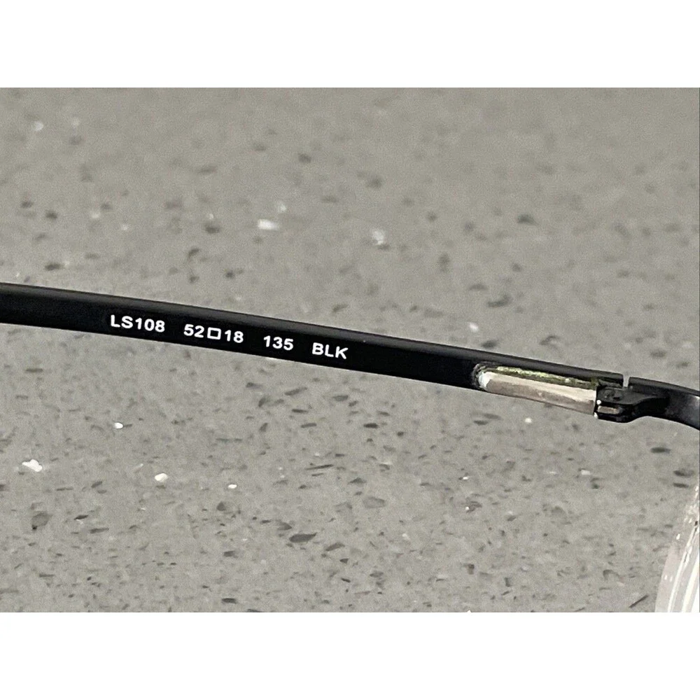 Levi Strauss Eyeglasses Frames ONLY LS108 52 18 135 BLK Half Rim Flex Black